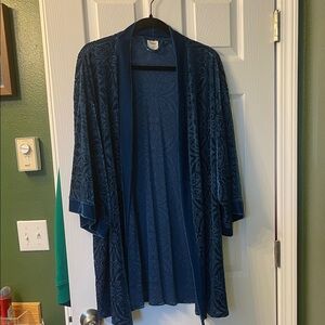 Soma Velvet Burnout Short Open Robe